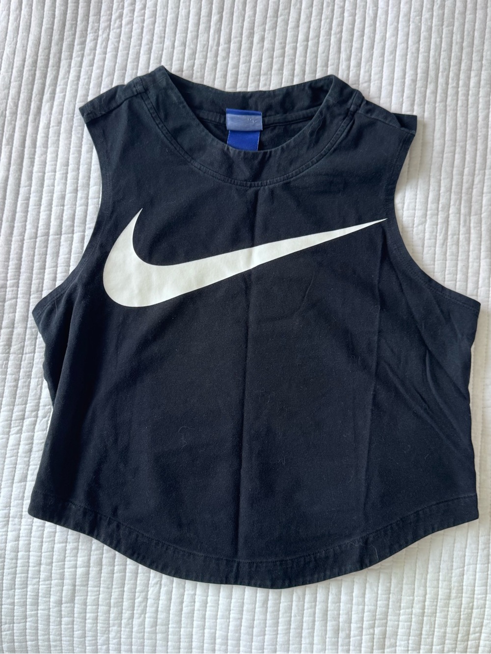 Nike Black Tank Top with White Swoosh